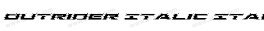 Outrider Italic Ital字体转换